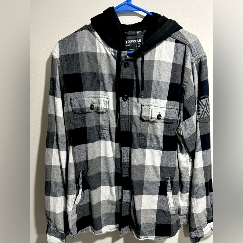 Large Express flannel hoodie
